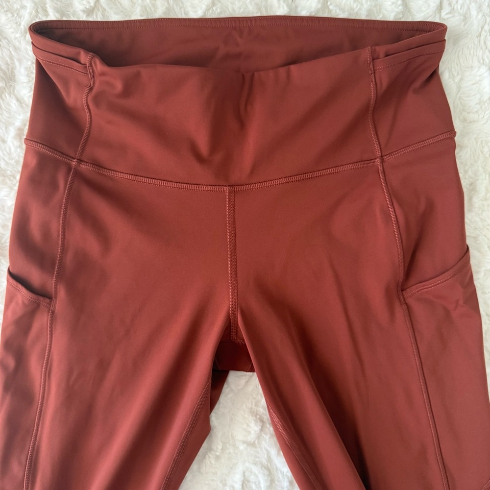 Lululemon Fast High-Rise Dark Terracotta Leggings - Picture 2 of 9